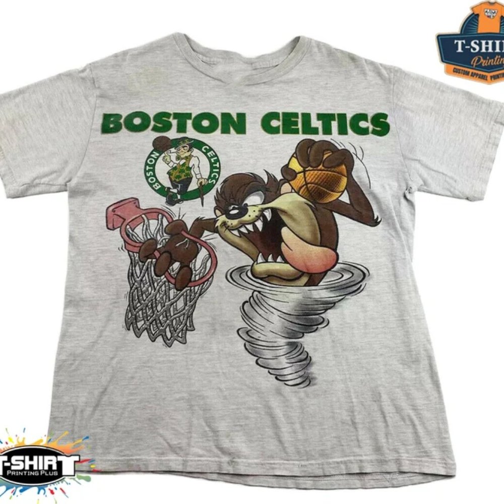 Vintage NBA Boston Celtics Looney Tunes Taz Shirt, Boston Celtics Shirt - Picture 3 of 3